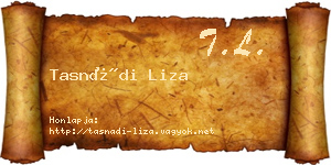 Tasnádi Liza névjegykártya